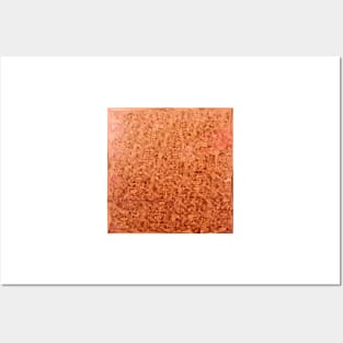 Coral Orange Abstract Low Polygon Background Posters and Art